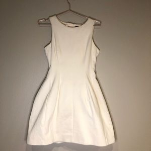 Zara Woman Fit & Flare Off-White Dress